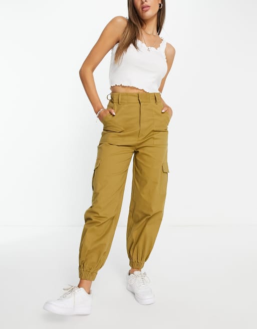 Womens cuffed sale cargo trousers