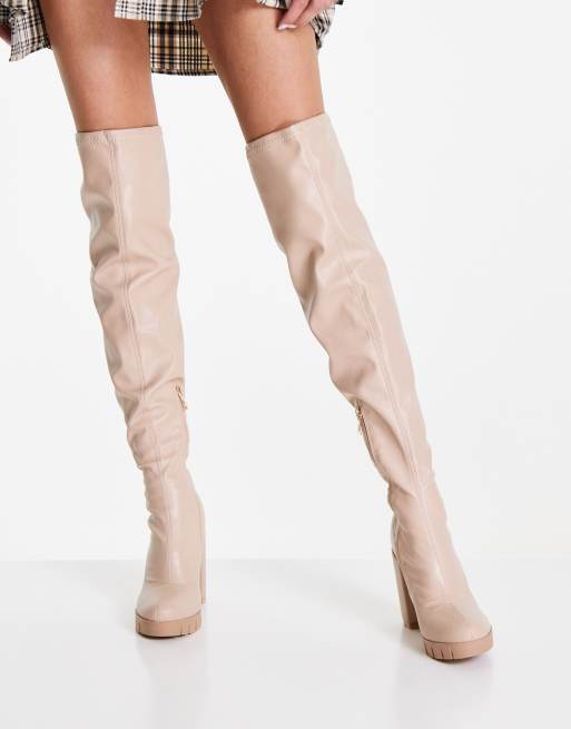 Bottes 2024 cuissardes beige