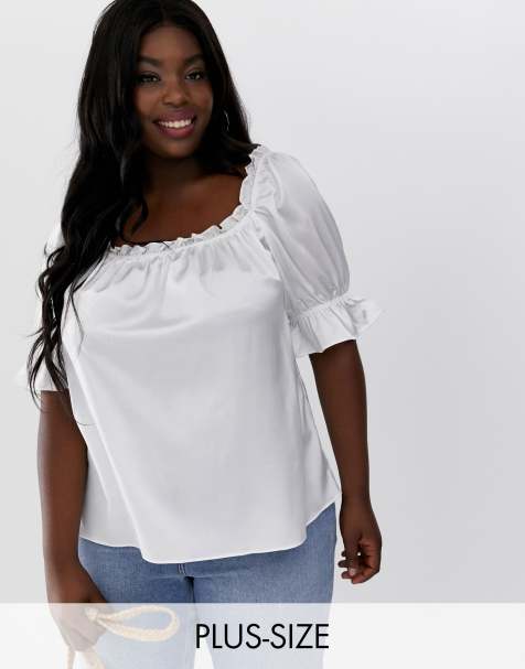 Glamorous Curve - Blusa con maniche a sbuffo
