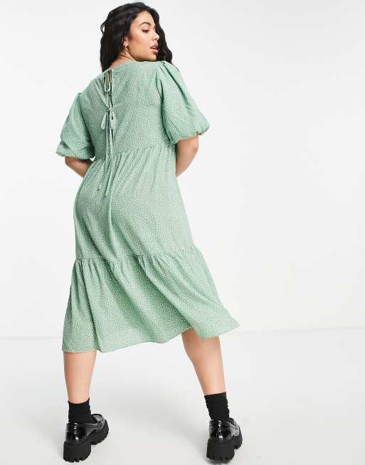 Glamorous Curve – Hinten gebundenes Midi-Hängerkleid mit Wiesenblumenmuster, 2 von 4