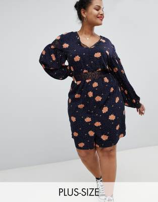 long sleeve playsuit plus size