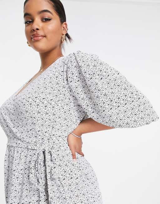 Glamorous curve polka dot clearance midi dress