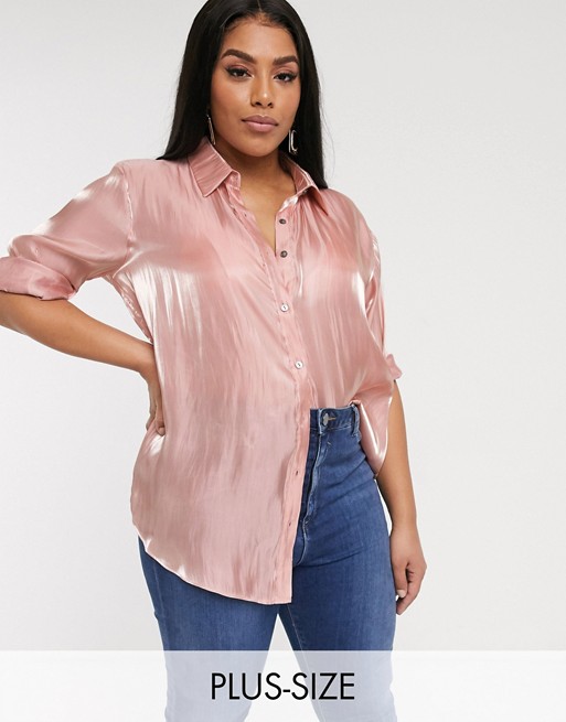 Glamorous Curve relaxed shirt in soft organza