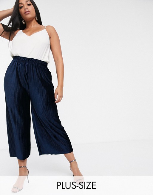 Glamorous Curve relaxed trousers in plisse