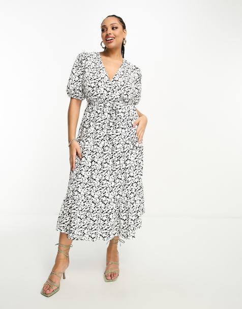 White Cotton Plus Size Dress