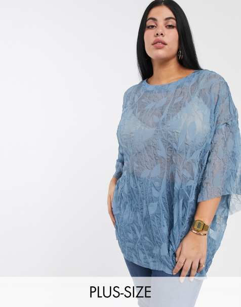 Glamorous Curve – Strukturiertes Oversize-Oberteil in Boxy Fit