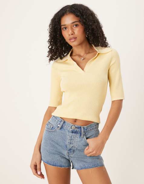 Glamorous Cut-off frayed shorts in mid stonewash - view 1