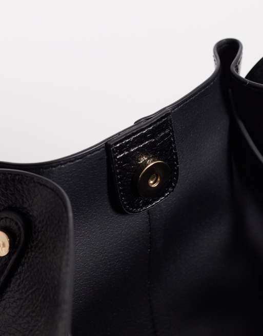 Glamorous – Czarna usztywniana torba typu tote z imitacji skóry, 4 z 4