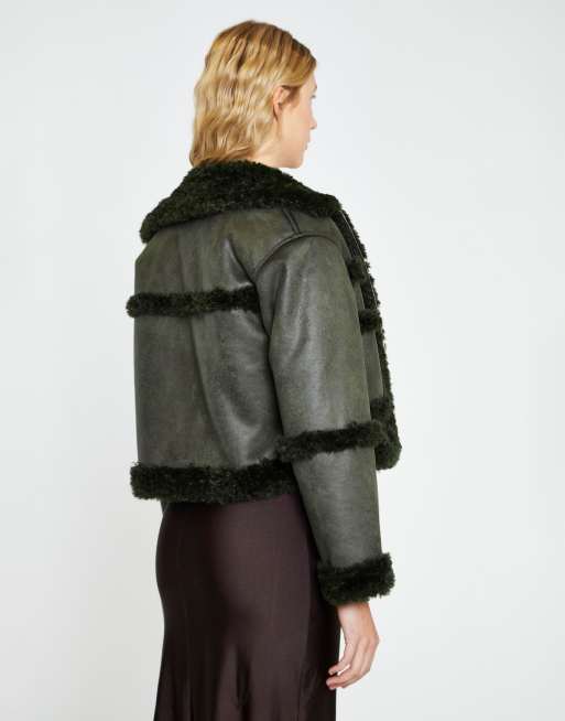 Glamorous Dark green jacket in dark green, 4 of 4
