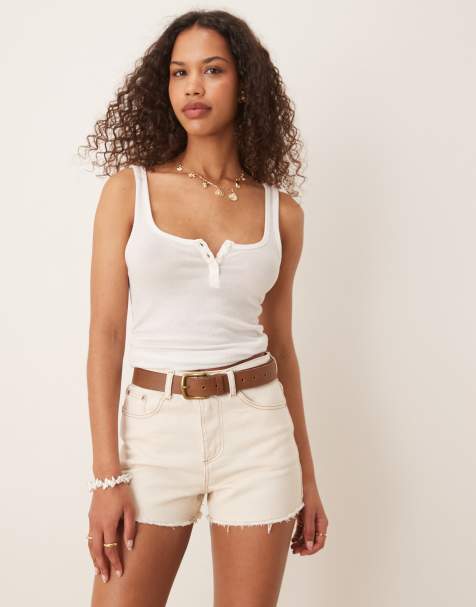 Glamorous demin shorts in ecru - view 1
