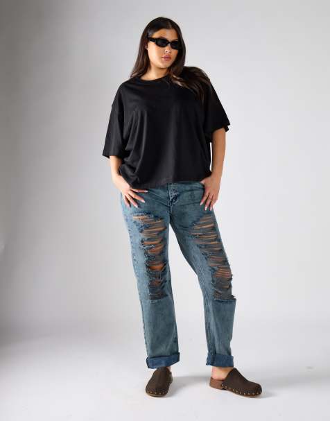 Glamorous Denim ripped jeans in new grey - view 1