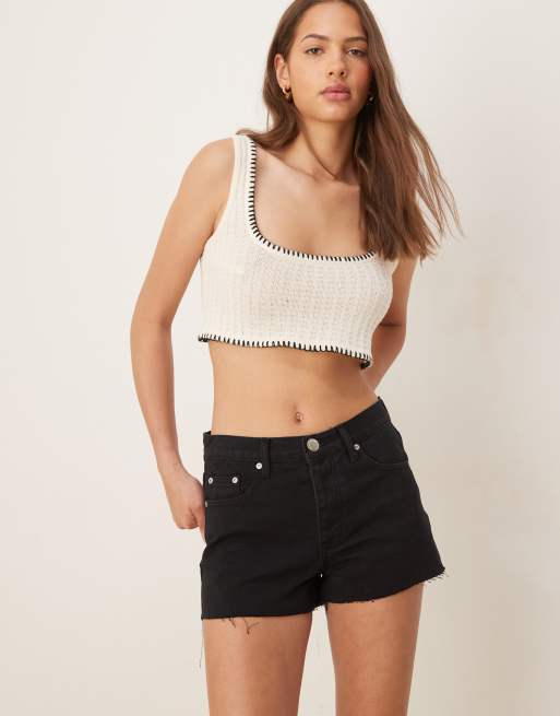Glamorous denim shorts in black, 3 of 5