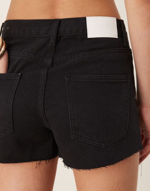 Glamorous denim shorts in black, 4 of 5