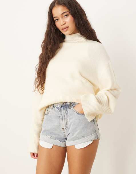 Glamorous Denim shorts in light antique wash - view 1