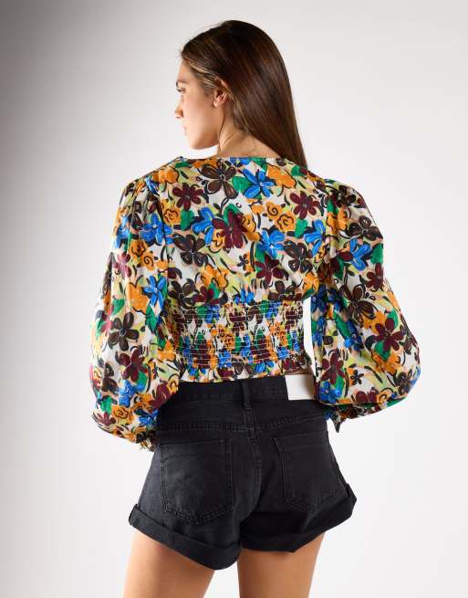 Glamorous Denim shorts in washed black, 3 of 4