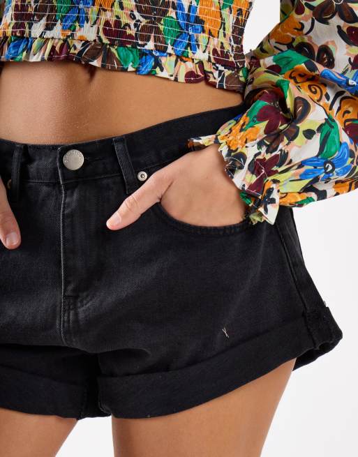 Glamorous Denim shorts in washed black, 4 of 4