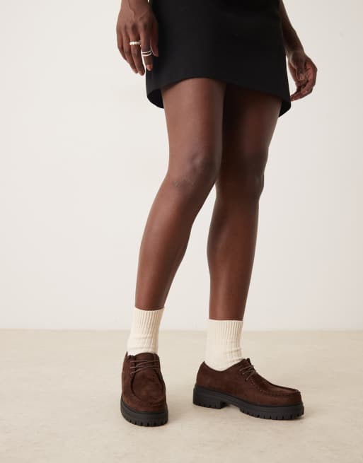 Glamorous – Derby Schuhe in Braun-Micro, 3 von 4