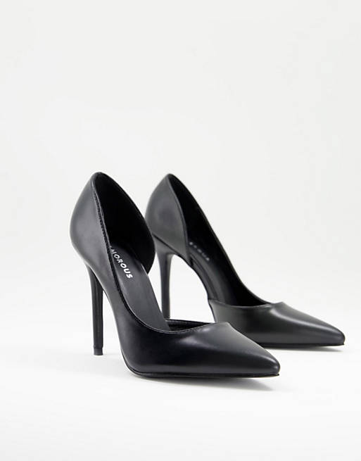  Heels/Glamorous D'orsay court shoes in black 