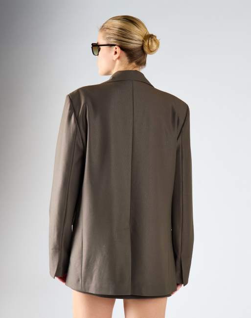 Glamorous Double-breasted blazer in khaki, 3 of 4