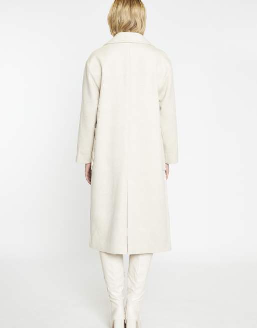 Glamorous Double breasted longline-coat in ecru, 2 of 4