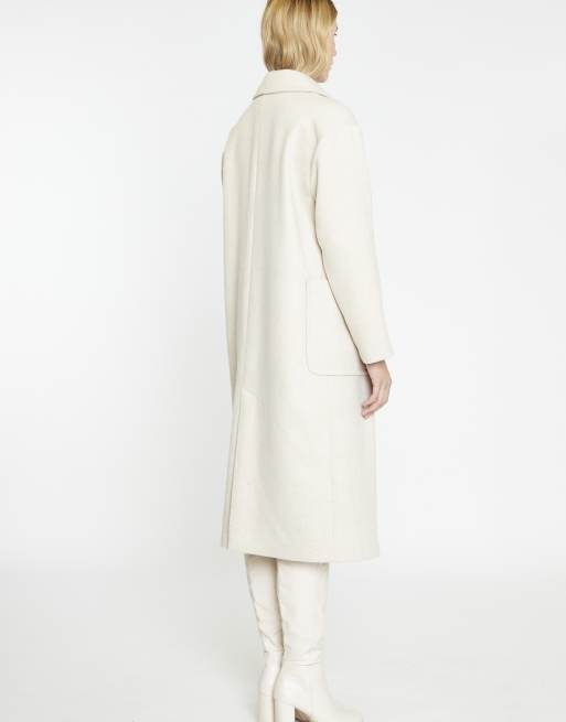 Glamorous Double breasted longline-coat in ecru, 4 of 4