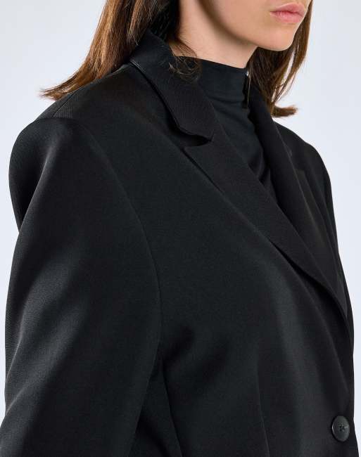 Glamorous Double breasted tailored blazer in black, 3 of 4