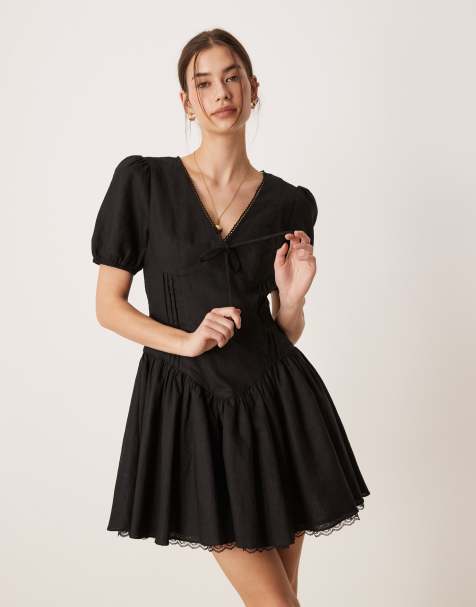 Glamorous Dropped waist mini dress in black - view 1