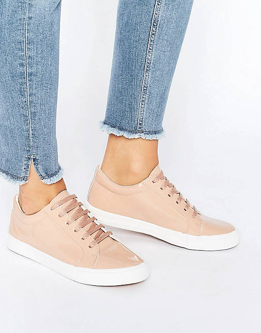 Glamorous Dusty Pink Patent Sneakers | ASOS
