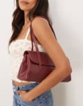 [Glamorous] Glamorous elongated clean shoulder bag in burgundy-Red No Size BURGUNDY