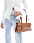 [Glamorous] Glamorous elongated clean shoulder bag in tan-Brown No Size Tan