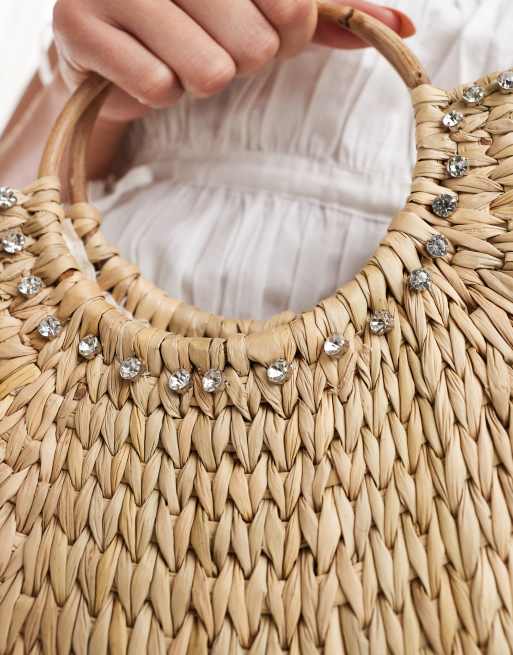 Beach rattan bag sale
