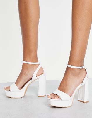 espadrille platform sandals white