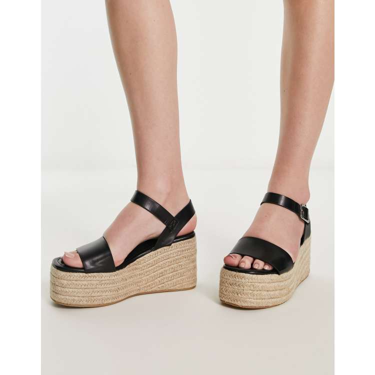 Black platform clearance sandals asos