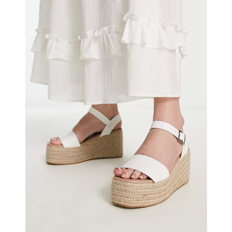 White on sale platform sandals