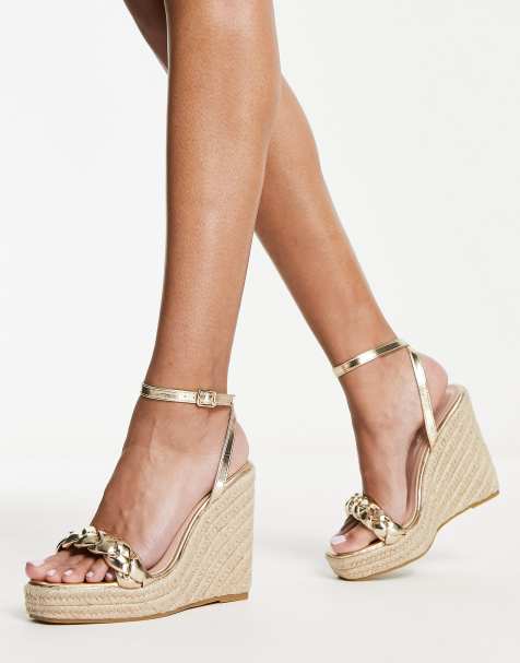 Metallic wedges sale