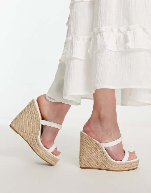 White cheap wedges asos