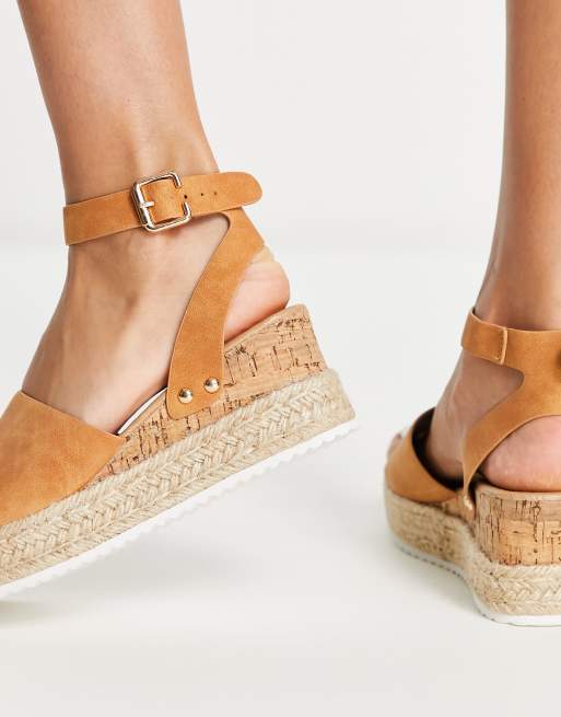 Asos hot sale tan wedges