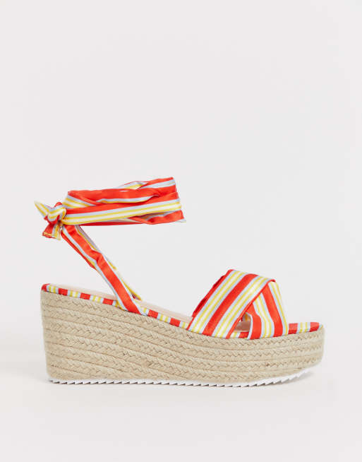 Espadrillas rosse con on sale zeppa