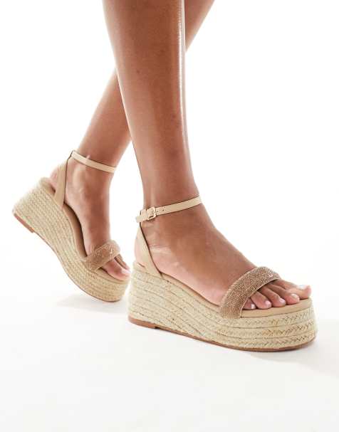 Taupe Summer Wedges