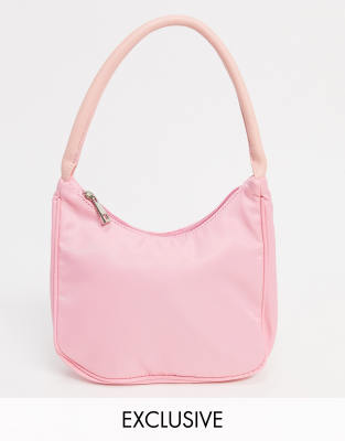 light pink shoulder bag