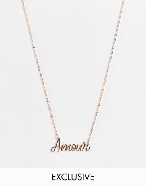 Glamorous Exclusive amour necklace in gold