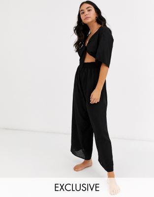 black beach jumpsuit