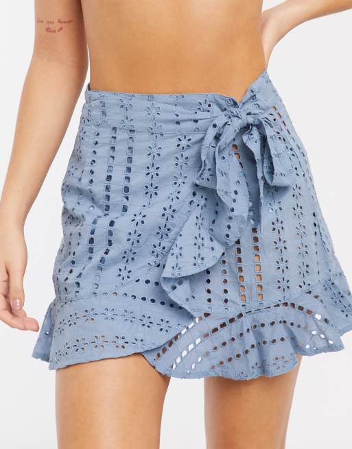 Blue beach wrap clearance skirt