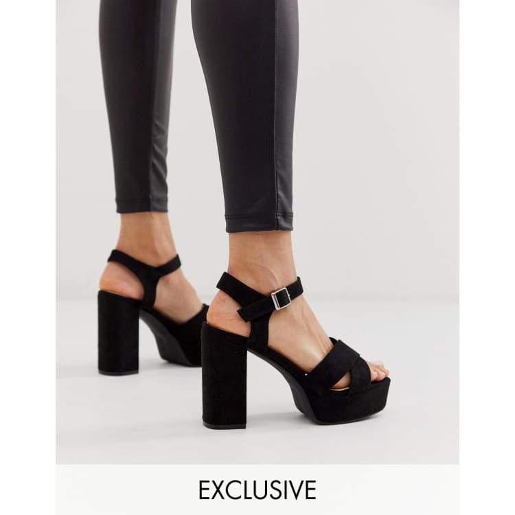 Black platform cheap sandals asos