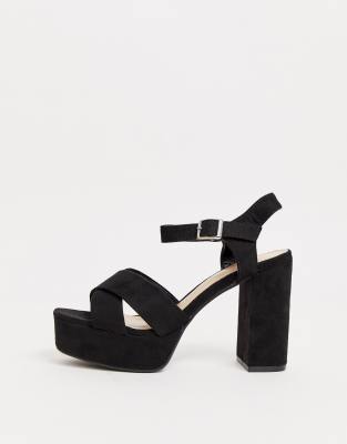 black platform sandals asos