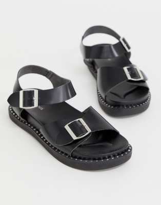 sporty black sandals