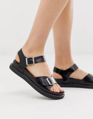 sporty black sandals