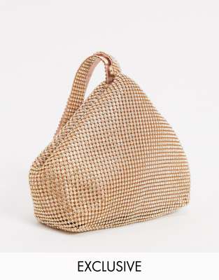 rose gold hobo bag