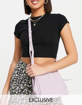 Glamorous Exclusive mini bag with detachable cross body strap in lilac