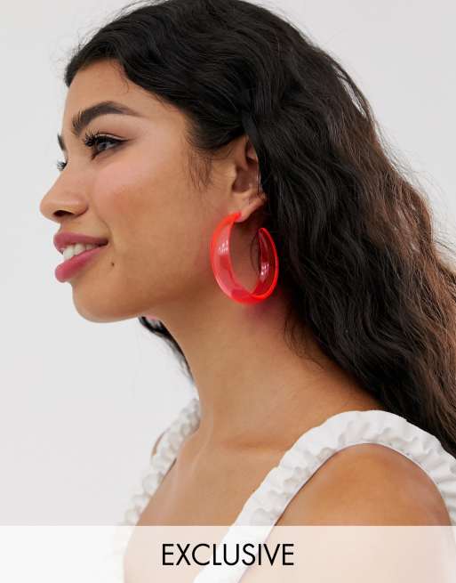 Plastic hot sale ring earrings